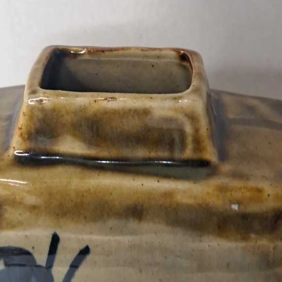 Vintage Mino-ware Japan Showa Period Handmade Vase and Painted Ceramic. - Picture 6 of 7